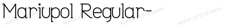Mariupol Regular字体转换